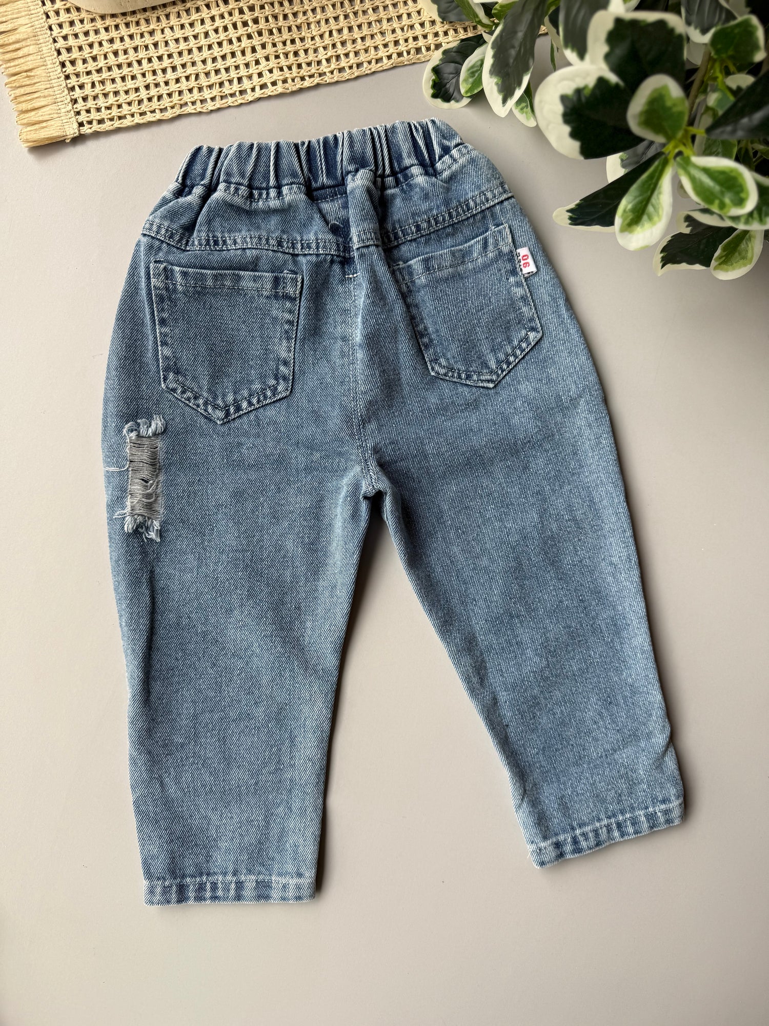 Stylish ripped denim pants