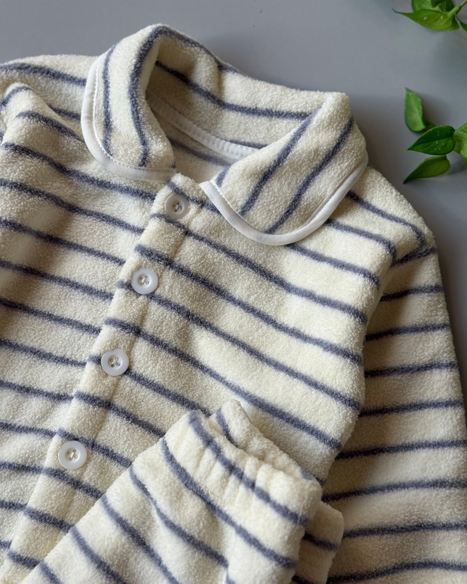 striped cozy pajama