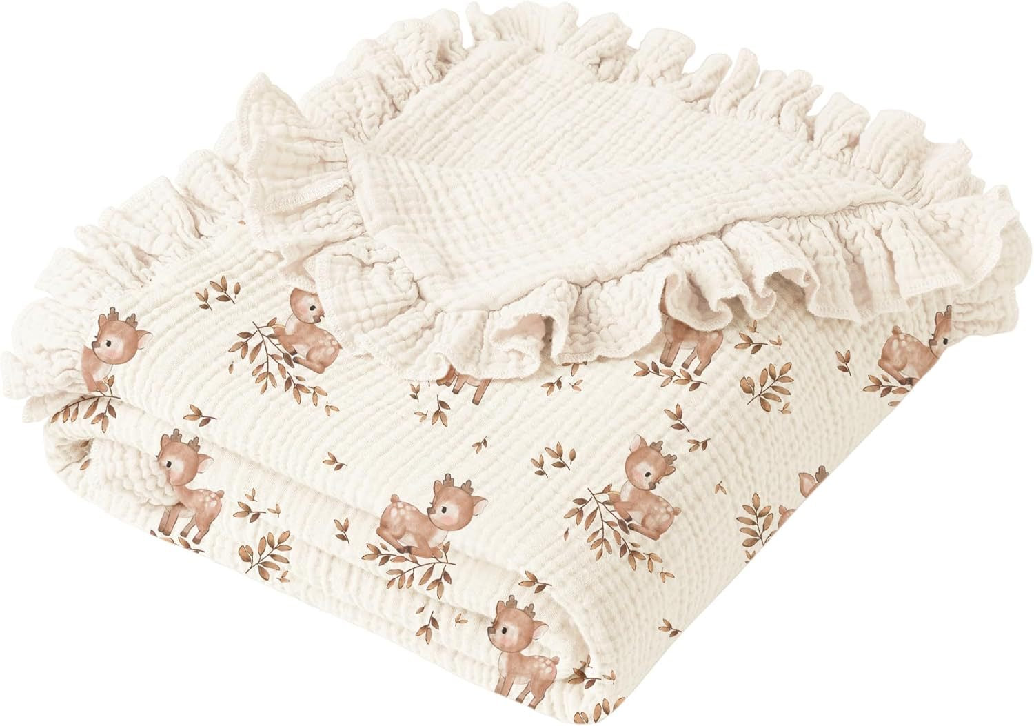 Bambi Meadow Ruffled blanket