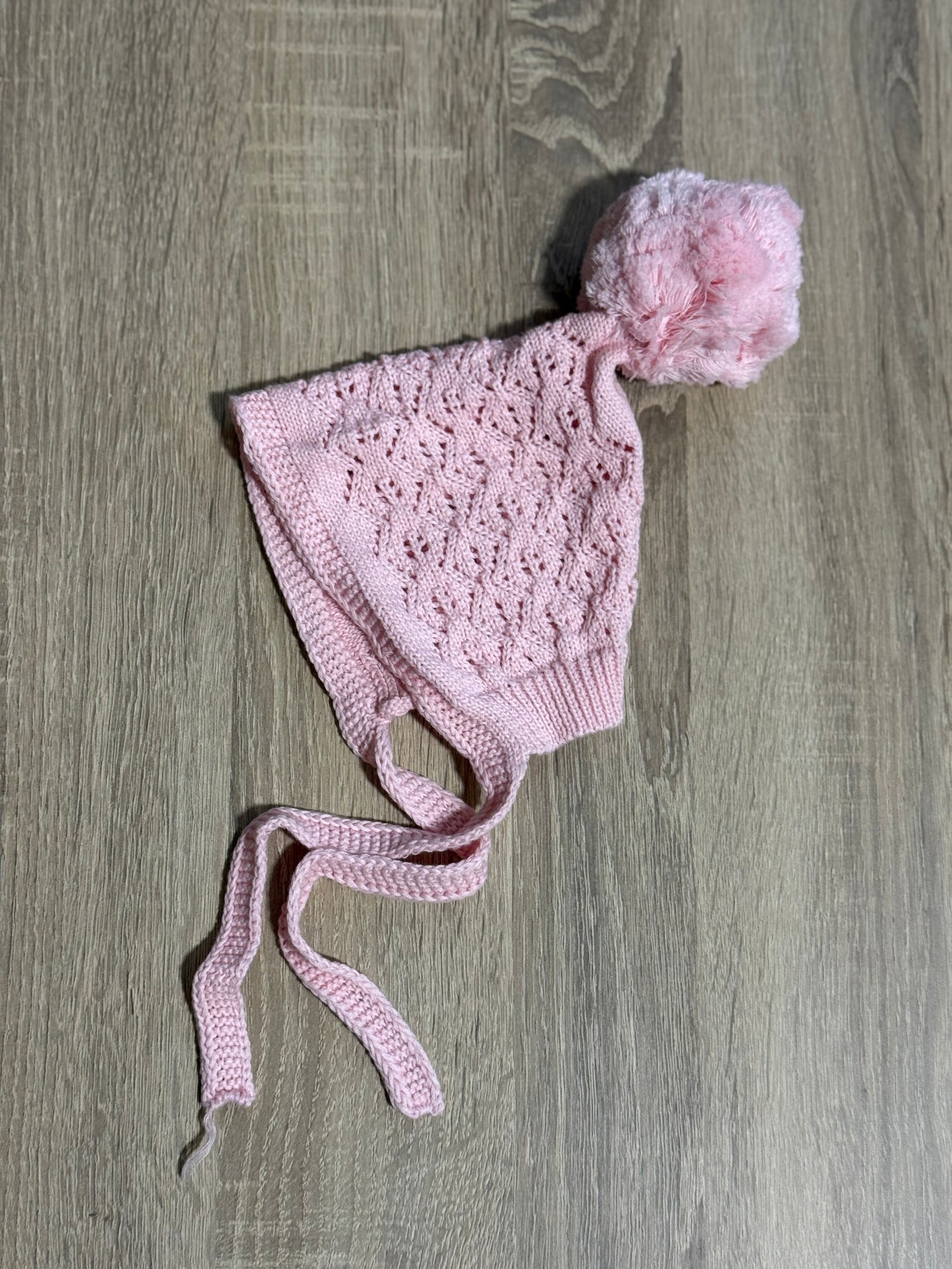 newborn pom knitted beanie