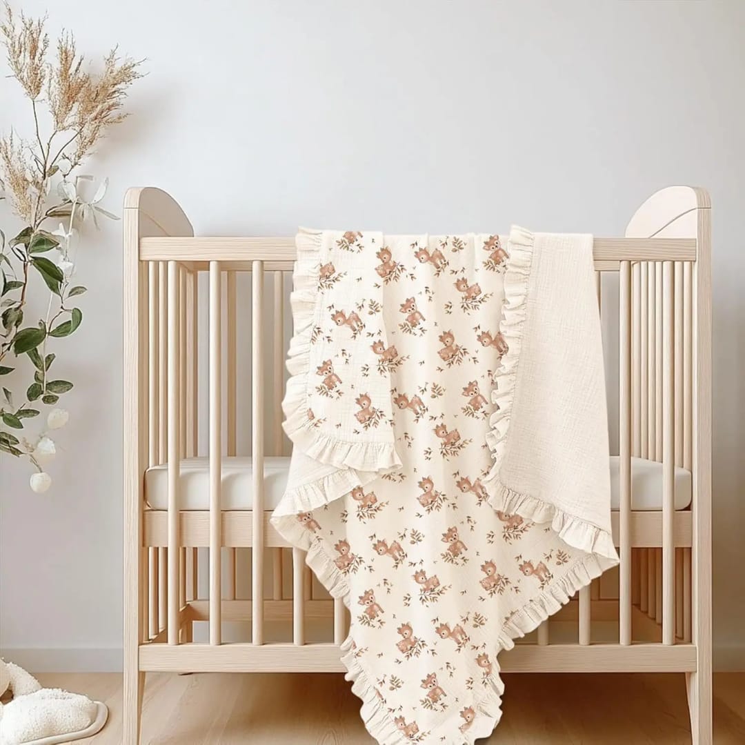 Bambi Meadow Ruffled blanket
