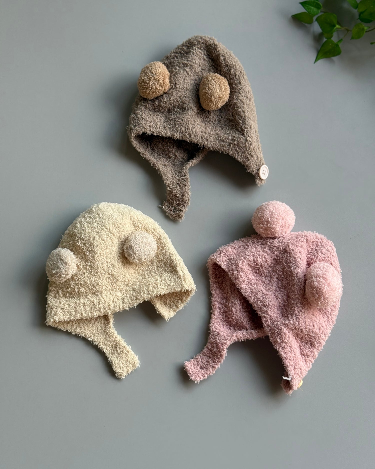 double ball cozy baby beanie