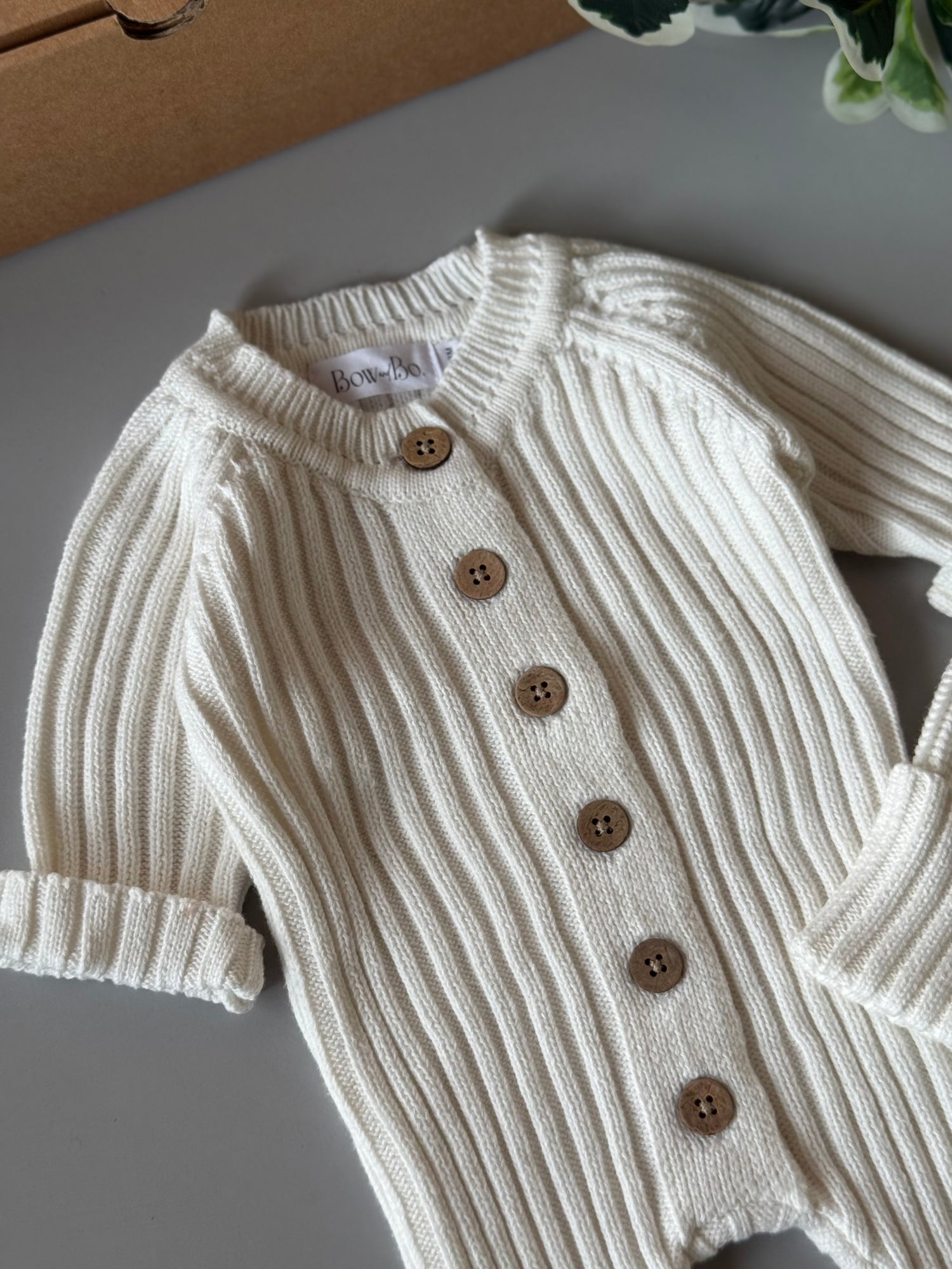 Milky overall with hat