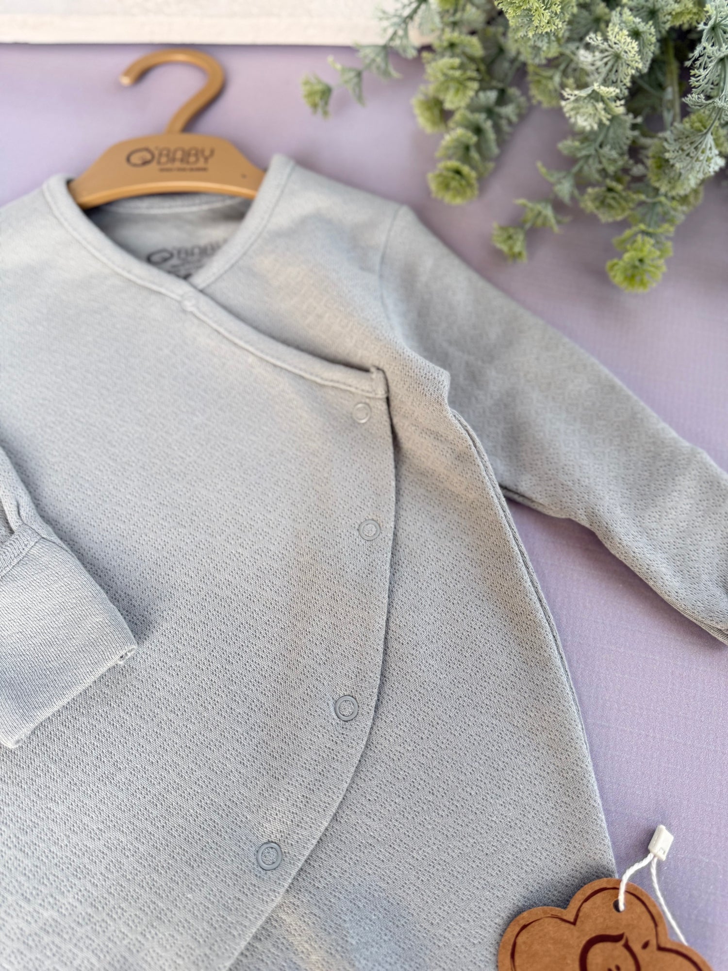 Jacquard trendy overall/sage