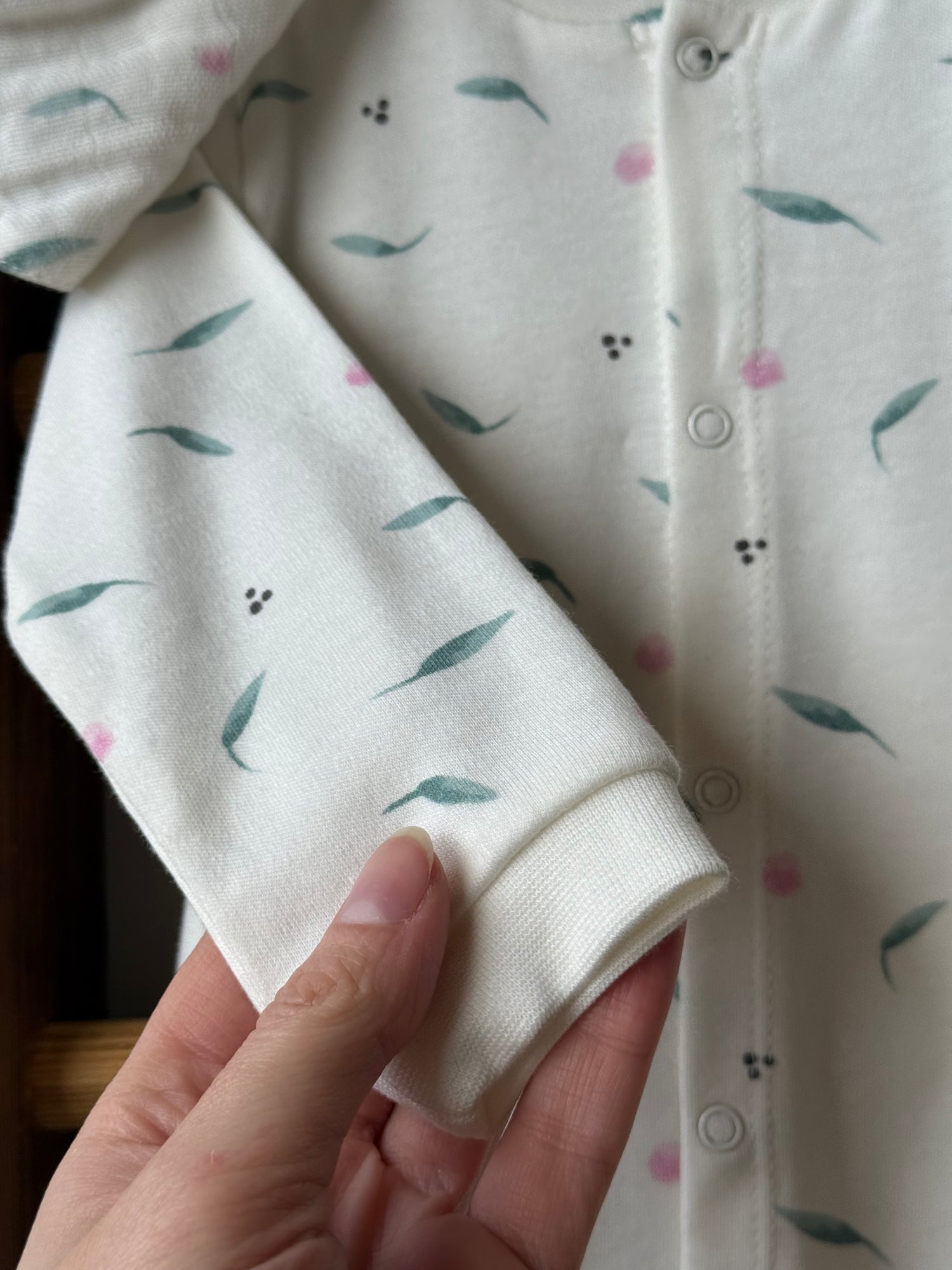 Leaves and dots overall