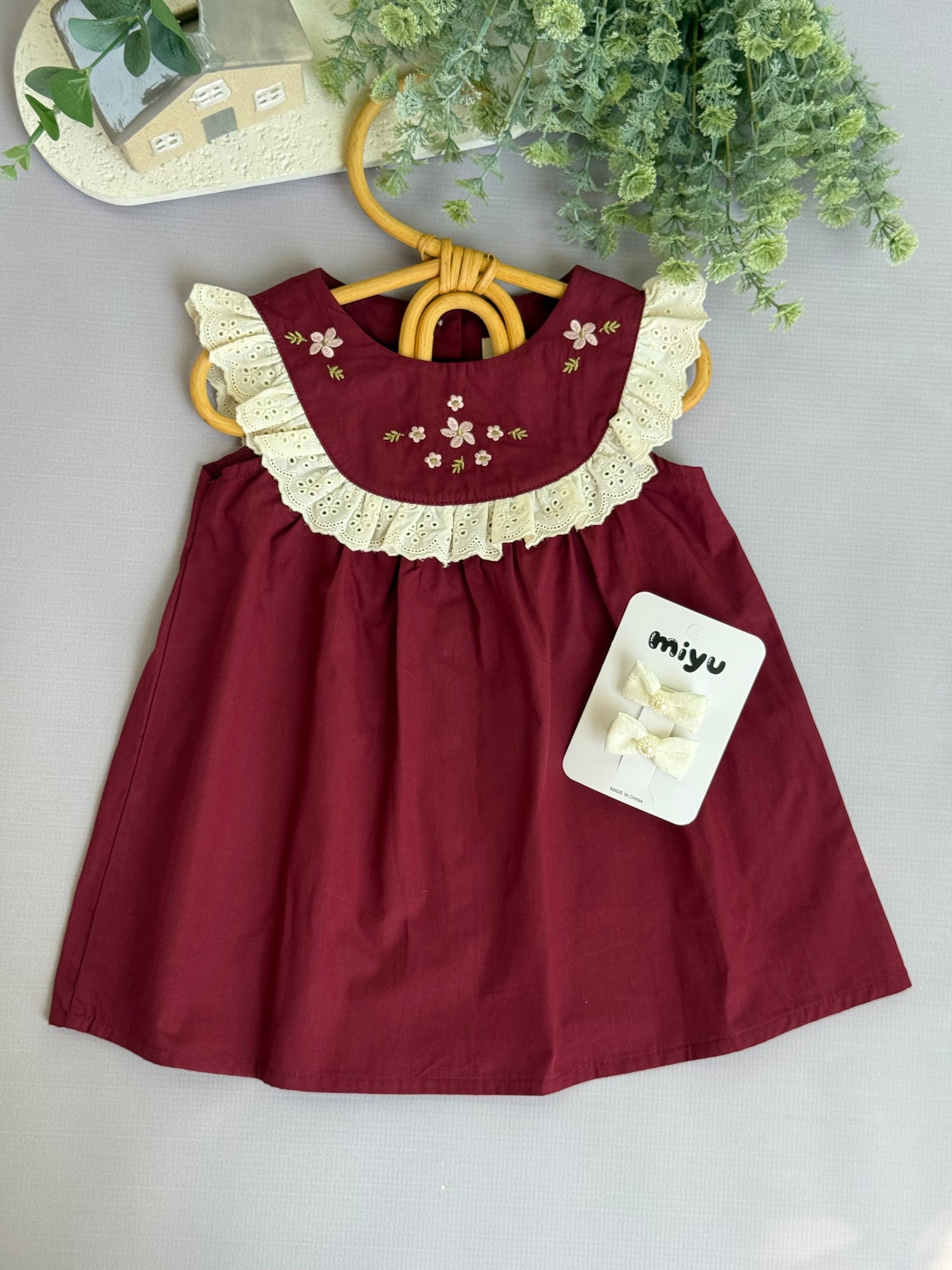 Bordeaux bloom dress