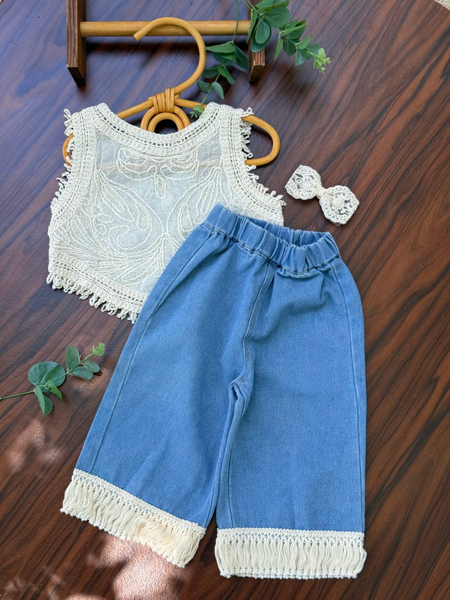Boho denim set