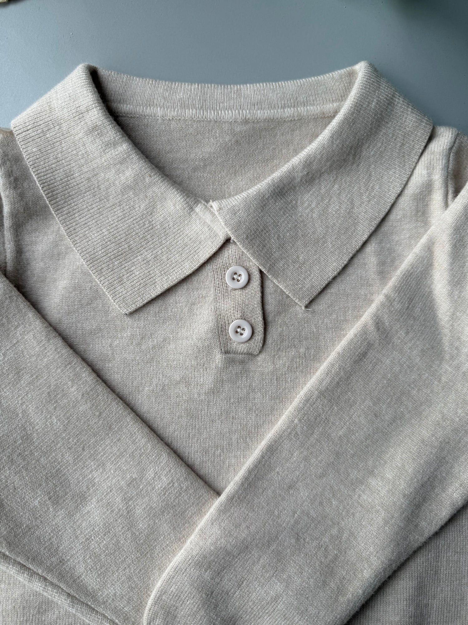 Soft fleece polo sweater
