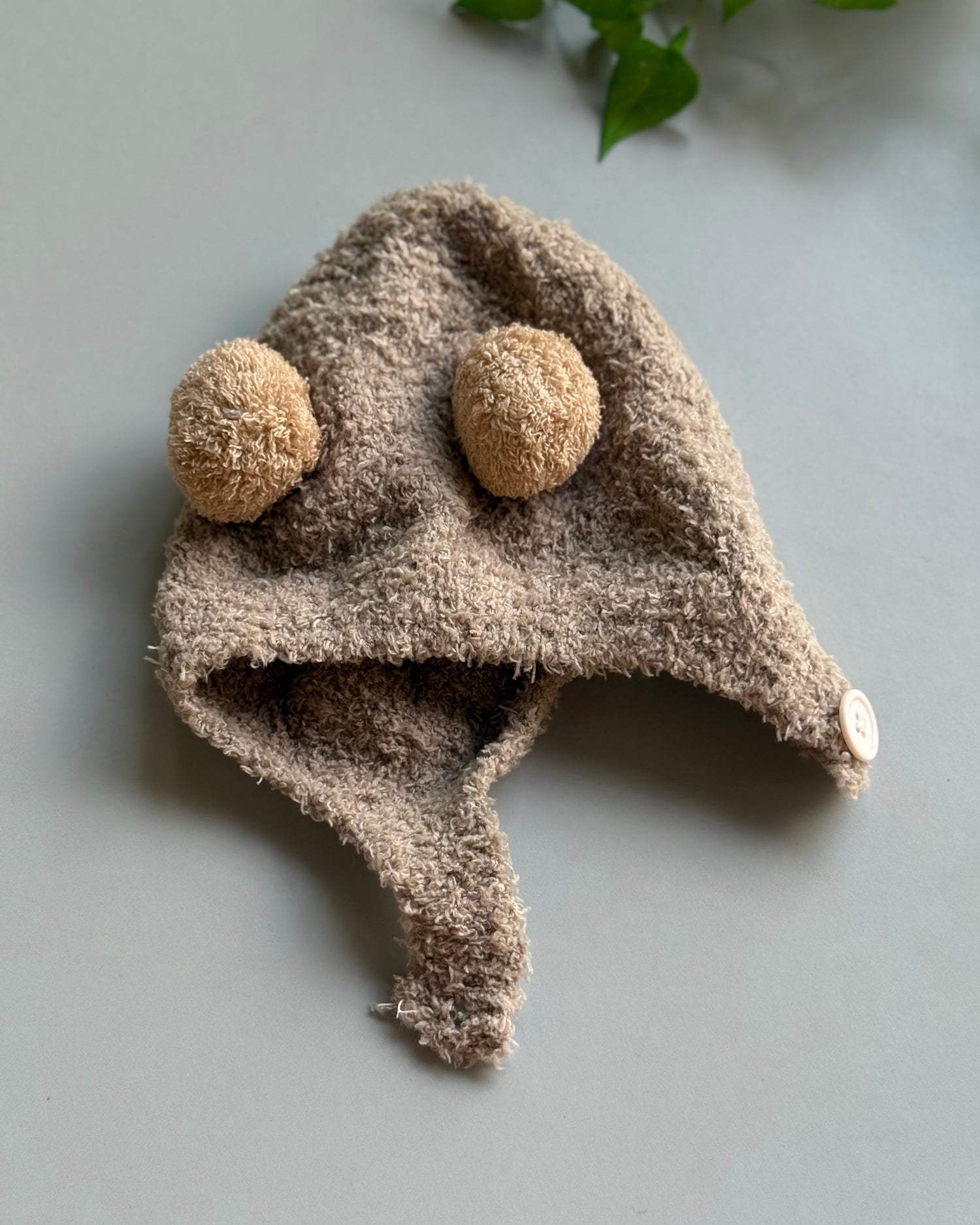 double ball cozy baby beanie