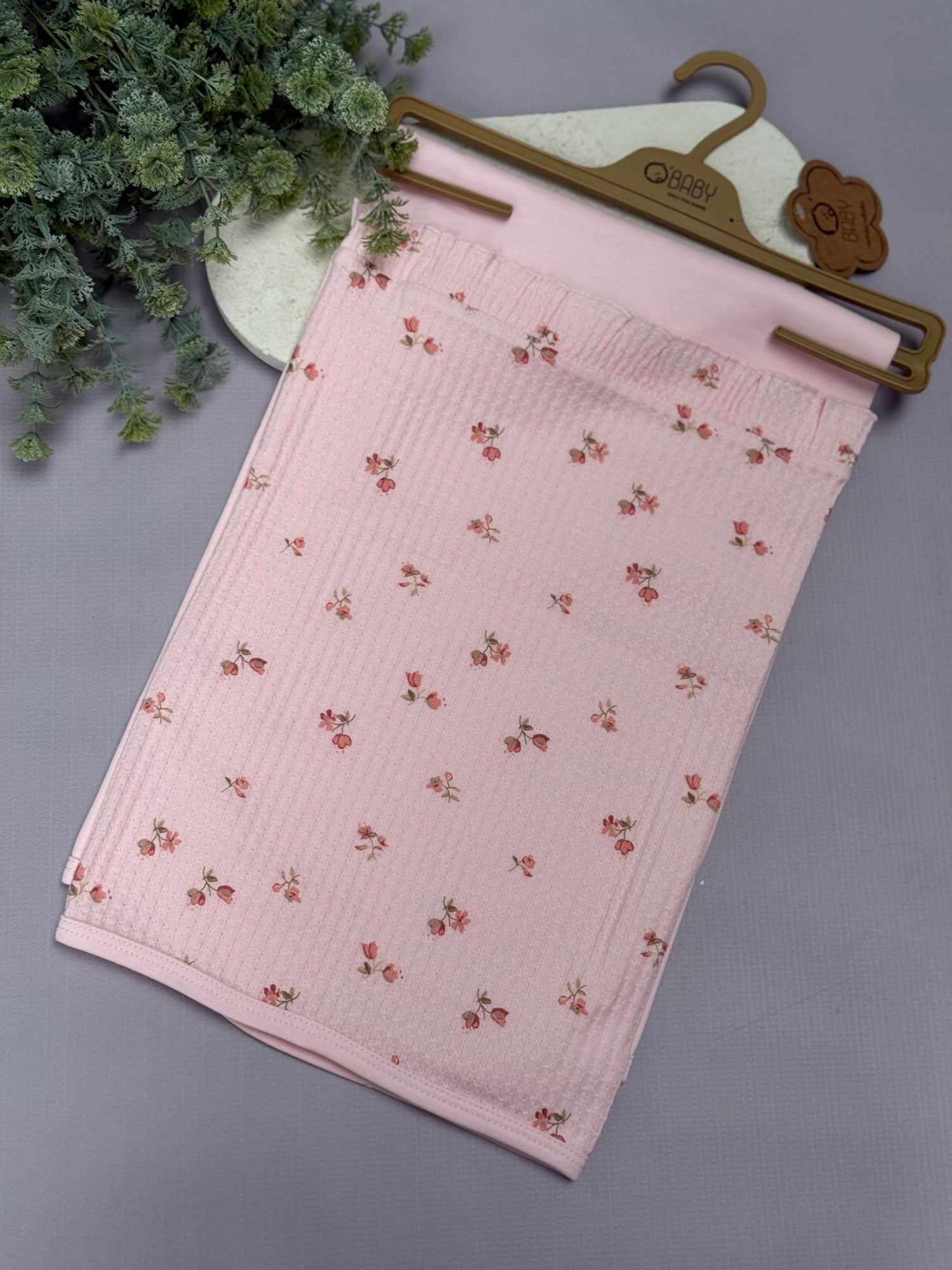 Rosé jacquard blanket/pink