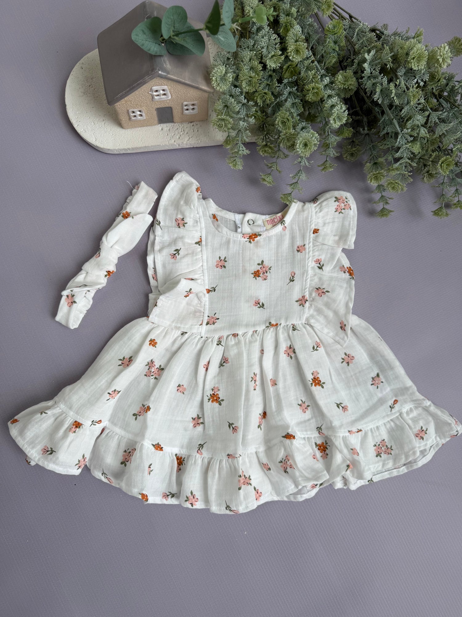 Peachy blossoms dress
