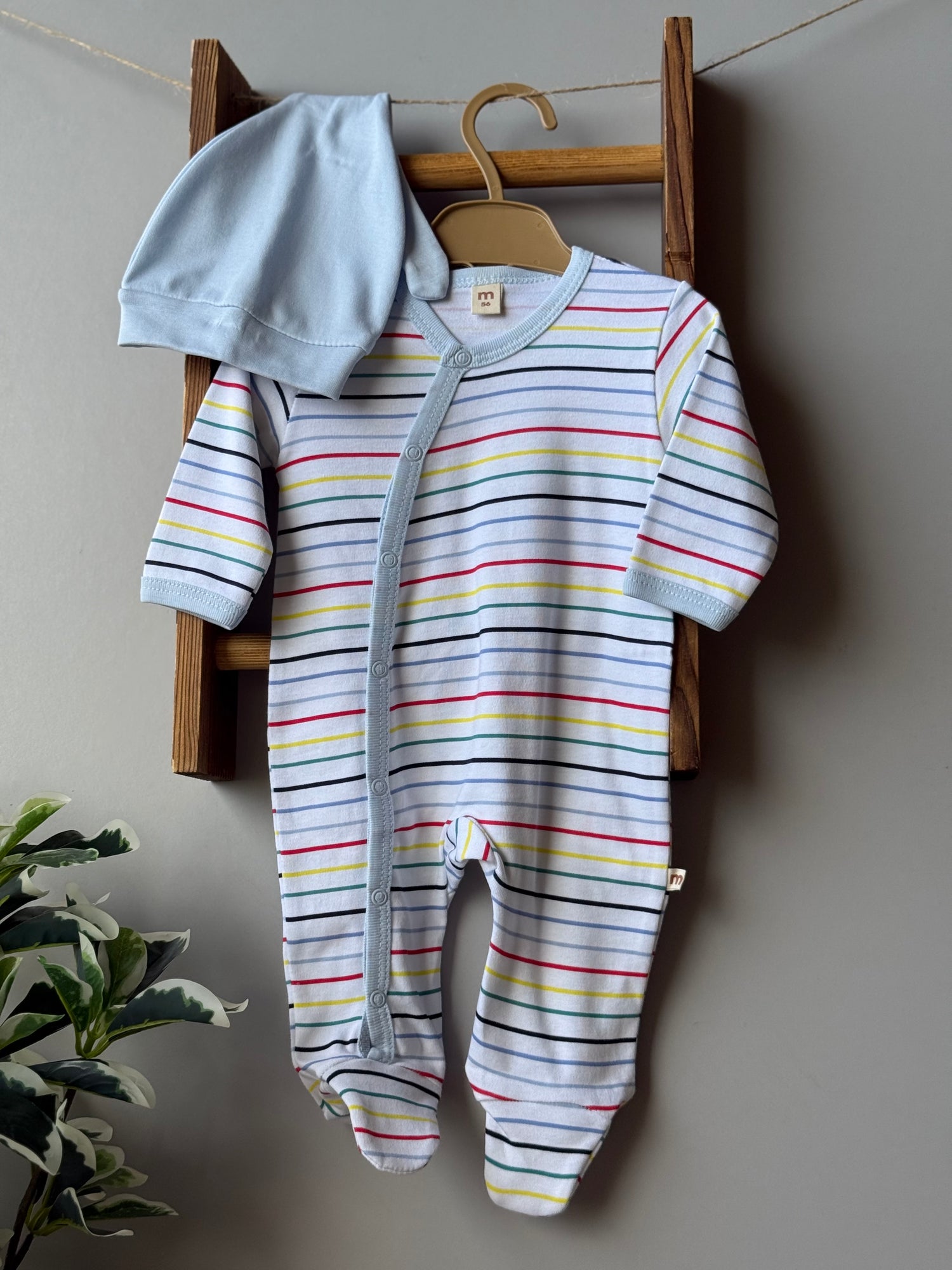 Dino striped overall
