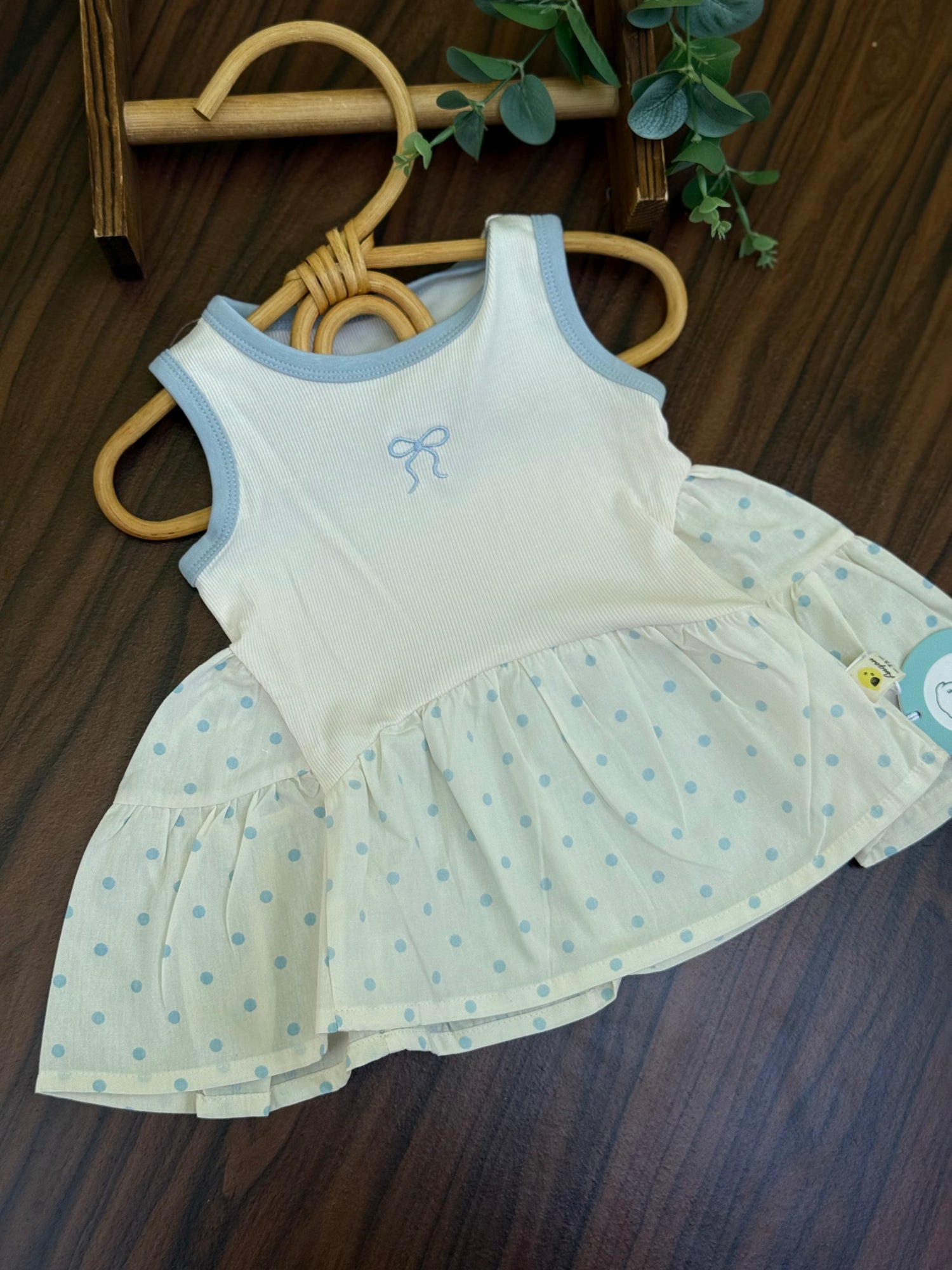 Dainty Bow polka dress