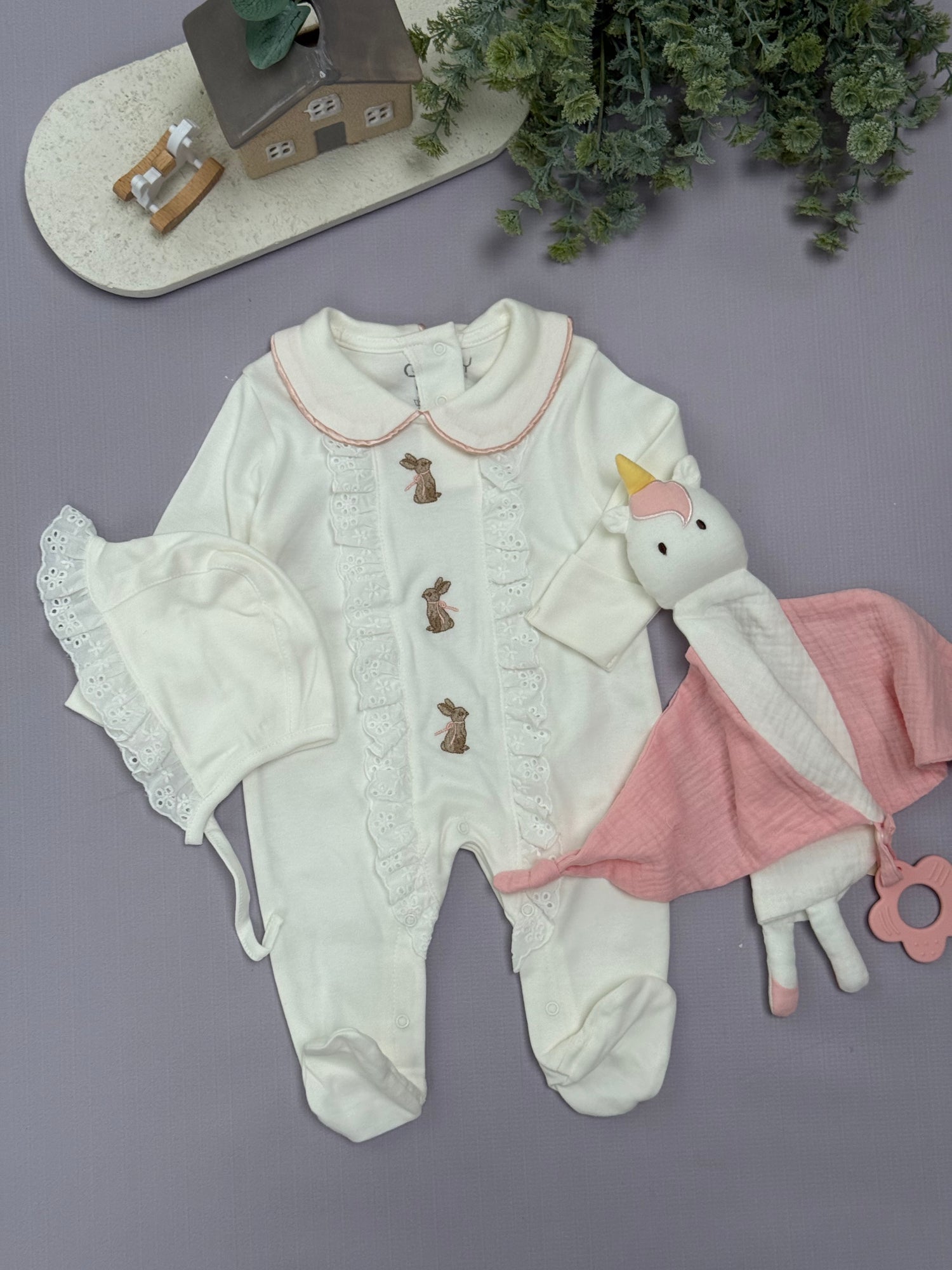 Bunny ruffles overall