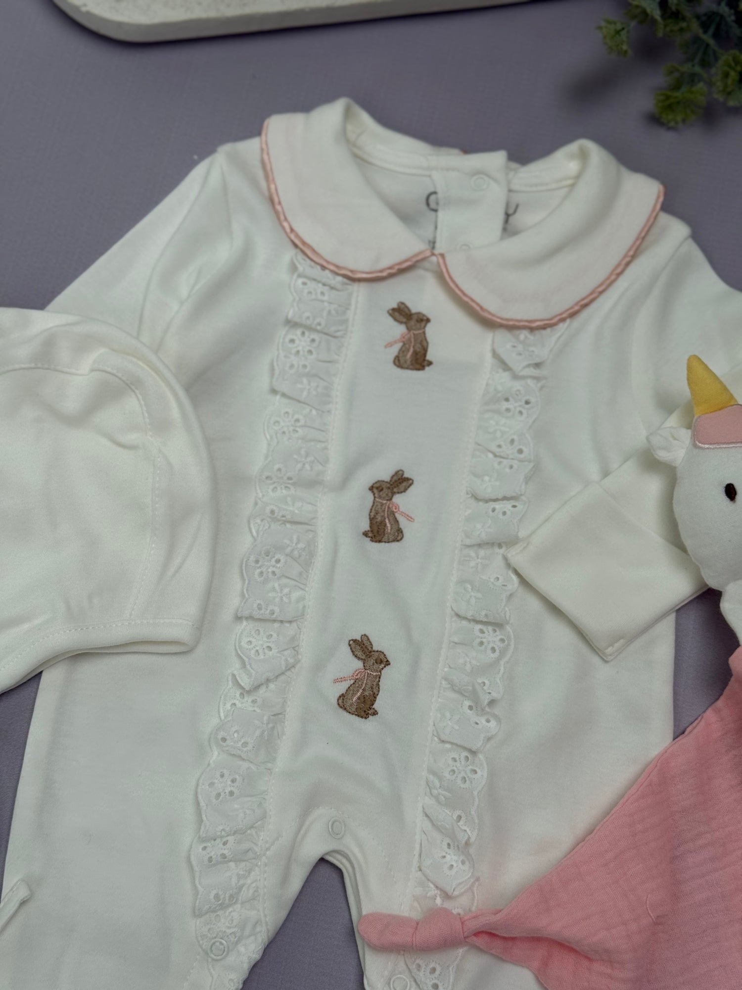 Bunny ruffles overall
