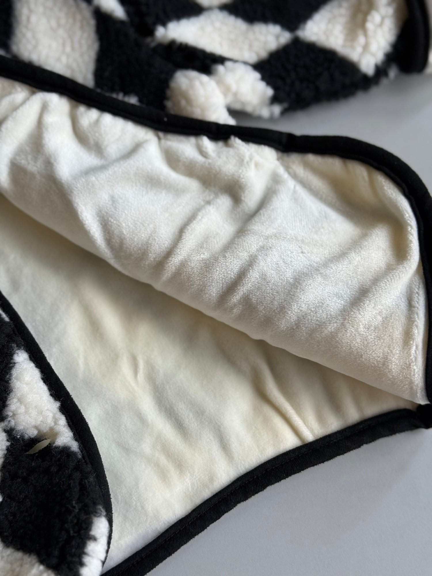 faux fur chess skirt set