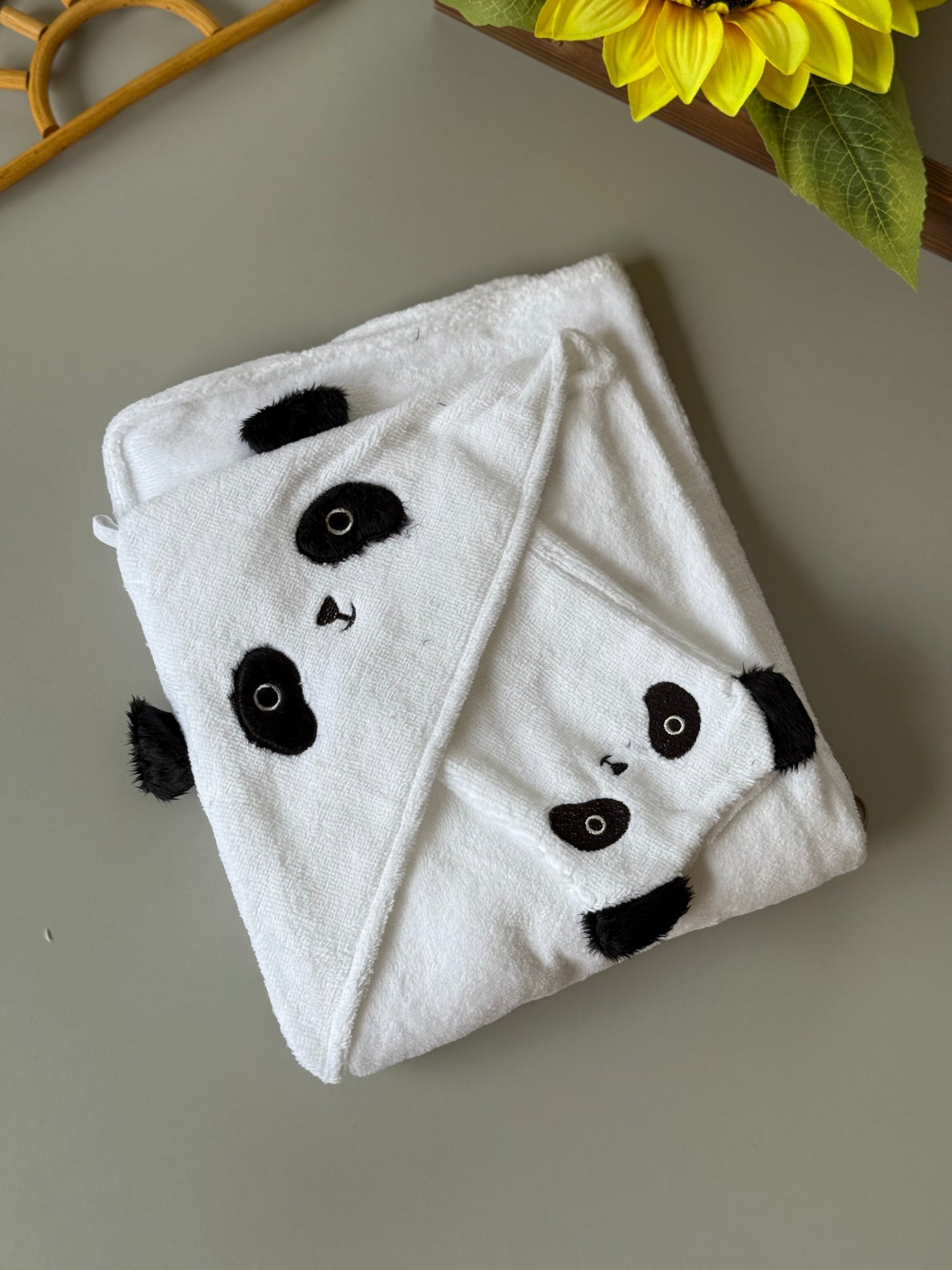 Panda bath towel