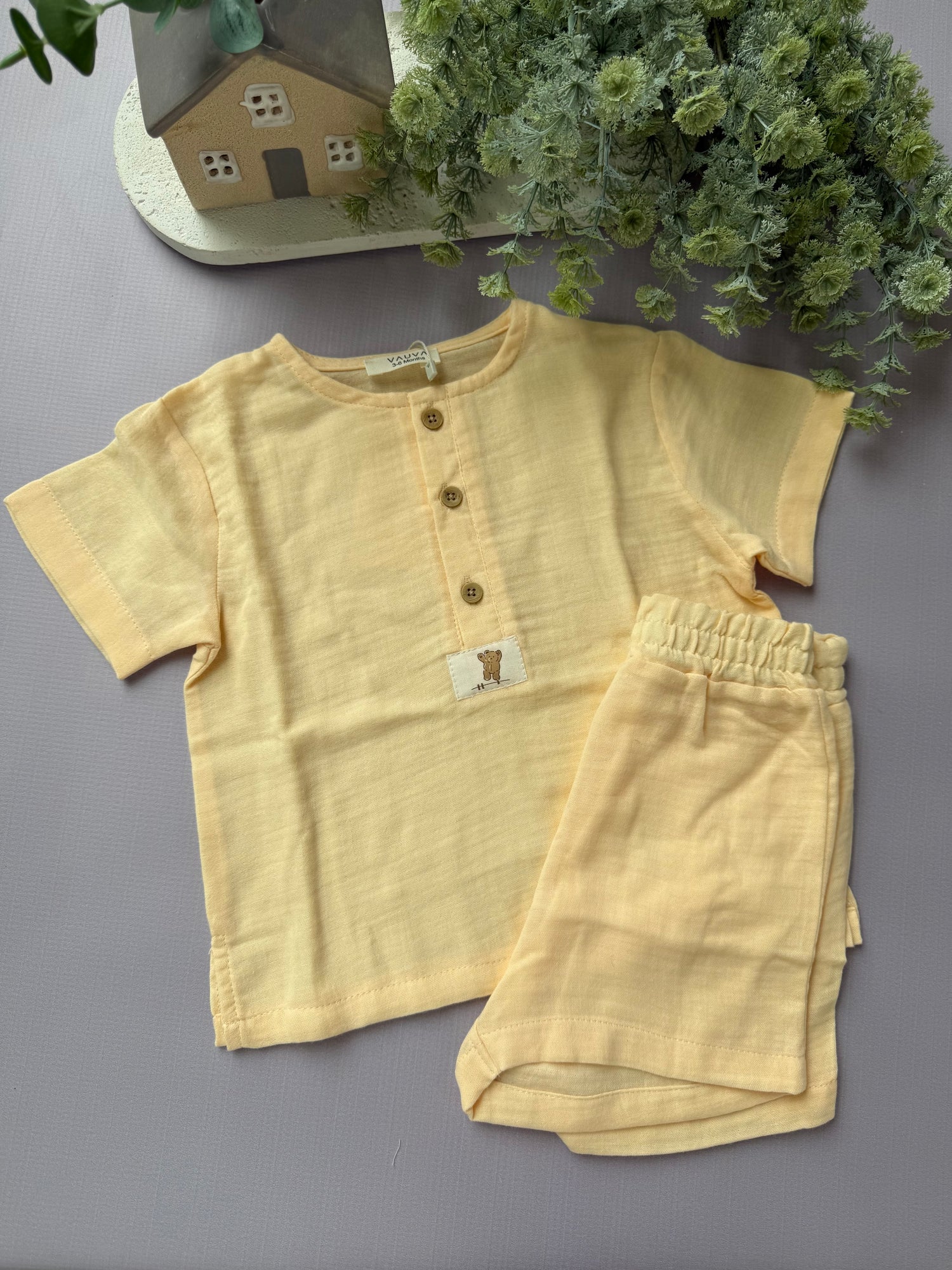 Linen yellow set