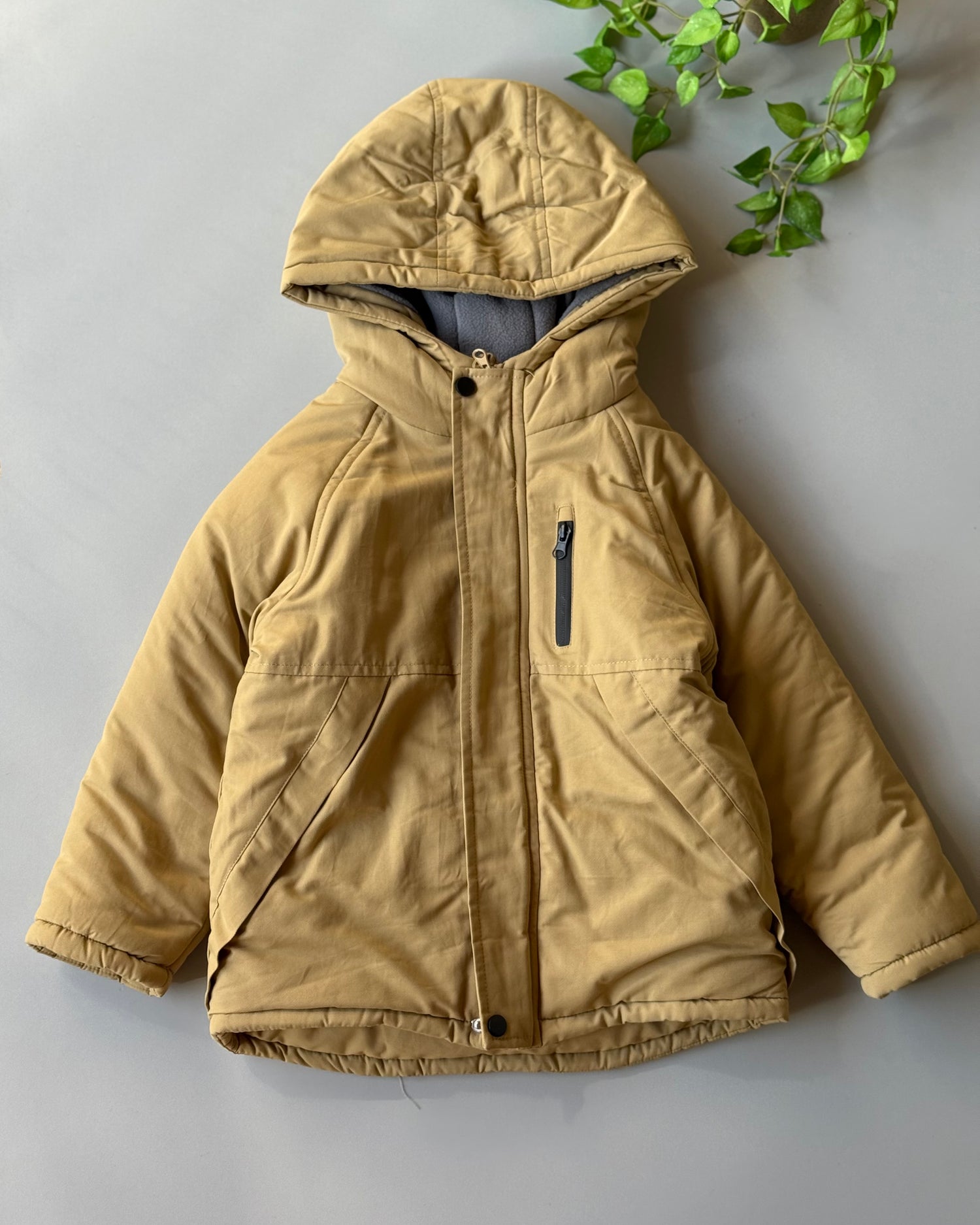 Casual fleeced boy coat