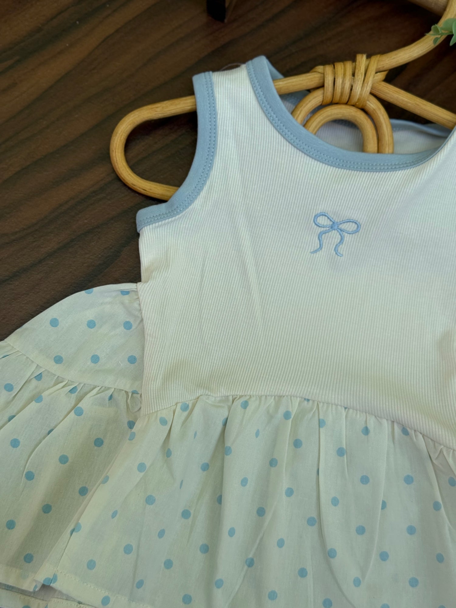 Dainty Bow polka dress