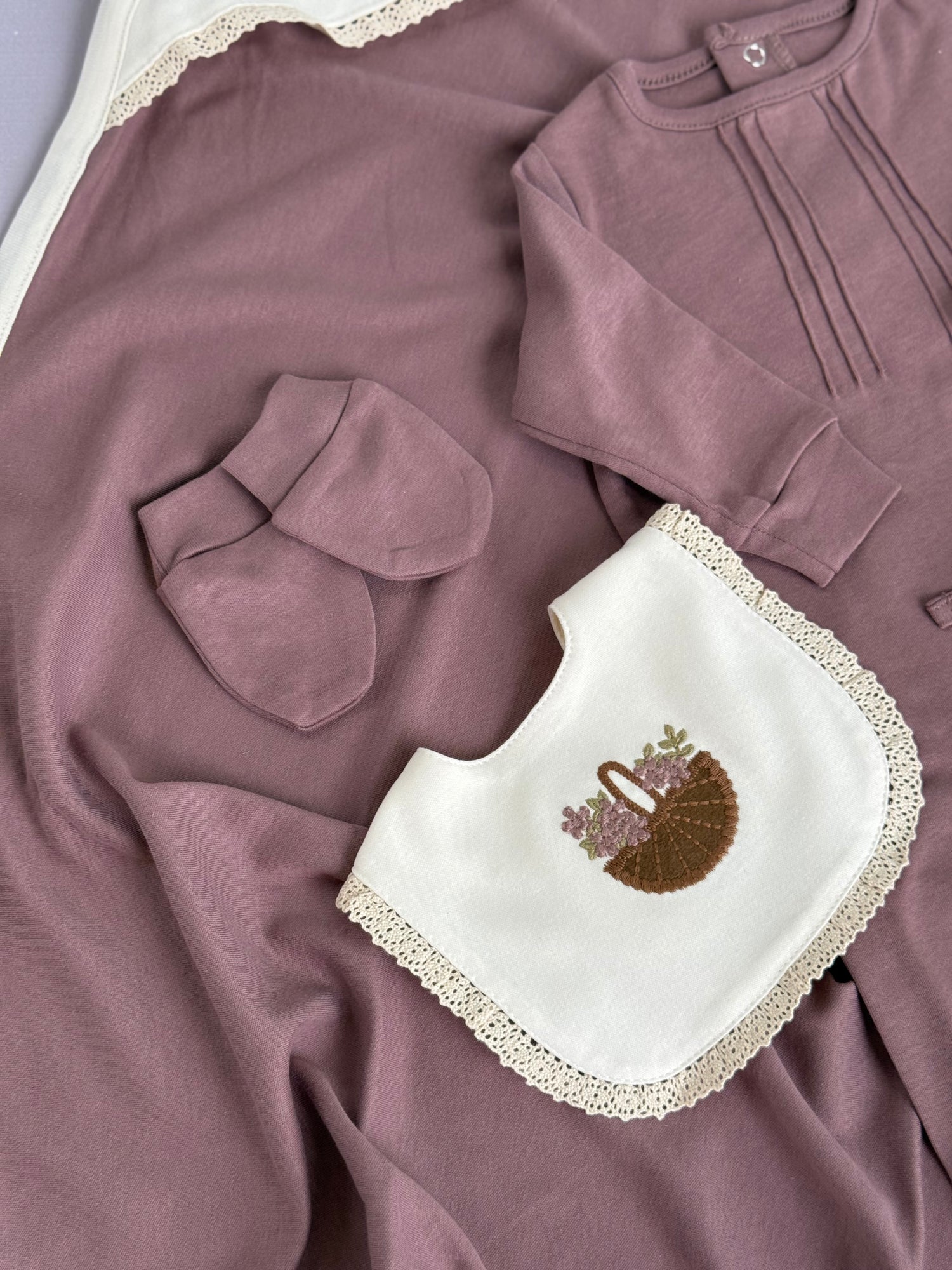 Meadow basket set/ Mauve
