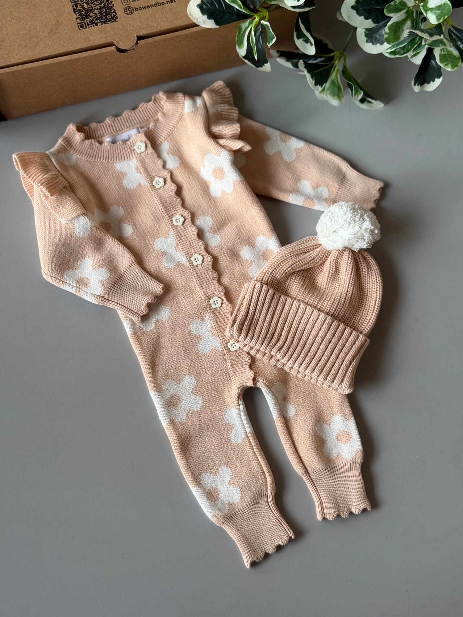 Blossoms overall with hat