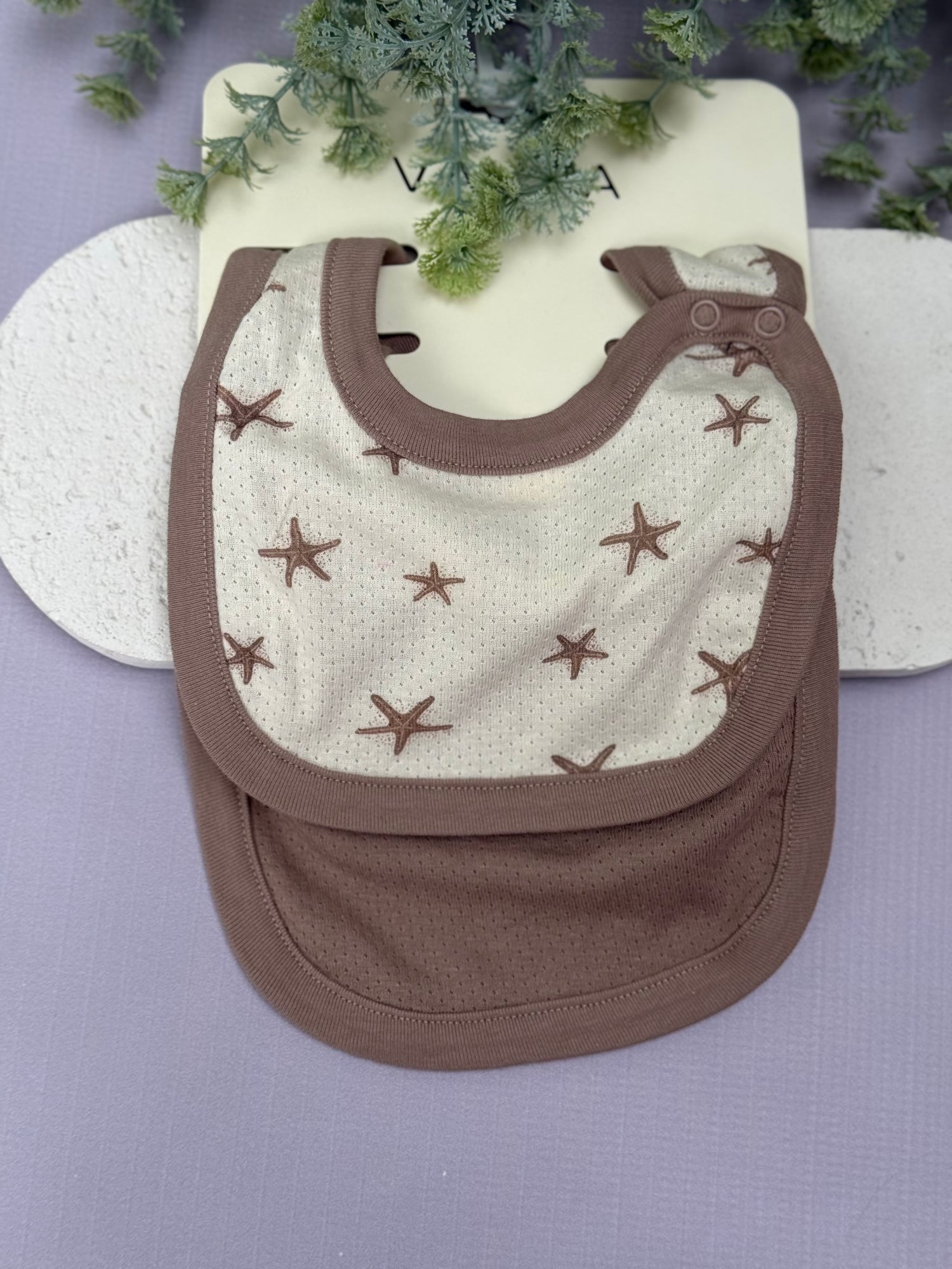 Starfish bib/pack of 2