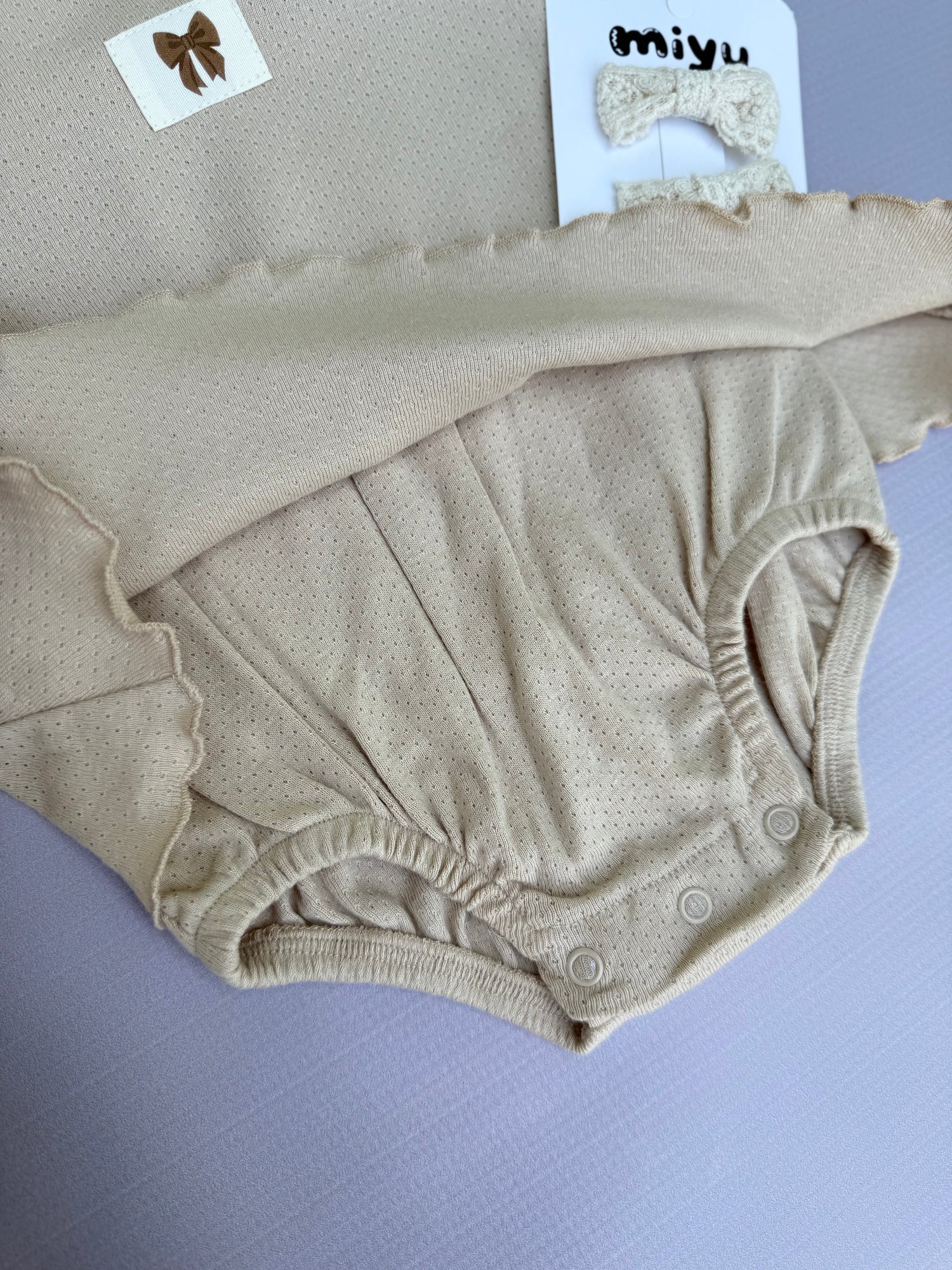 Jacquard nude romper