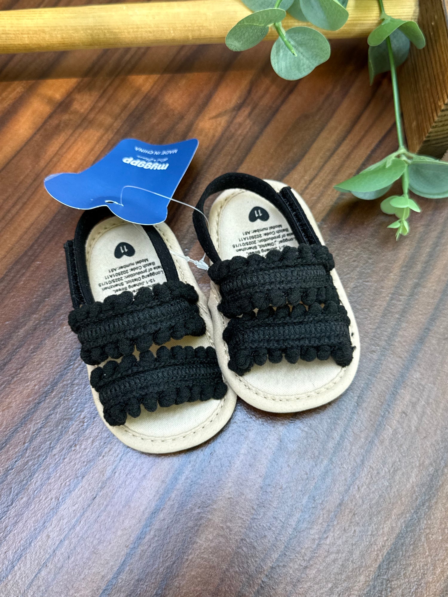 Boho sandals/black
