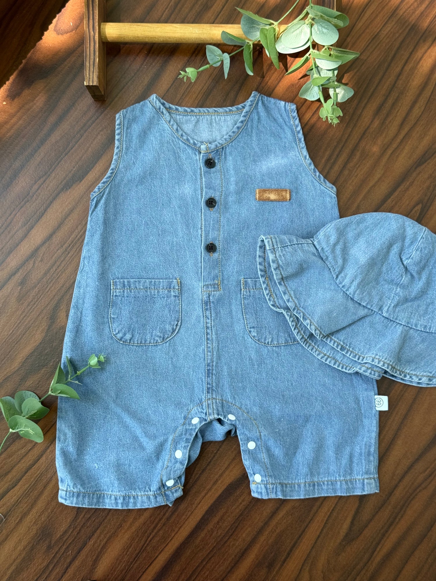 Sun-seeker denim romper