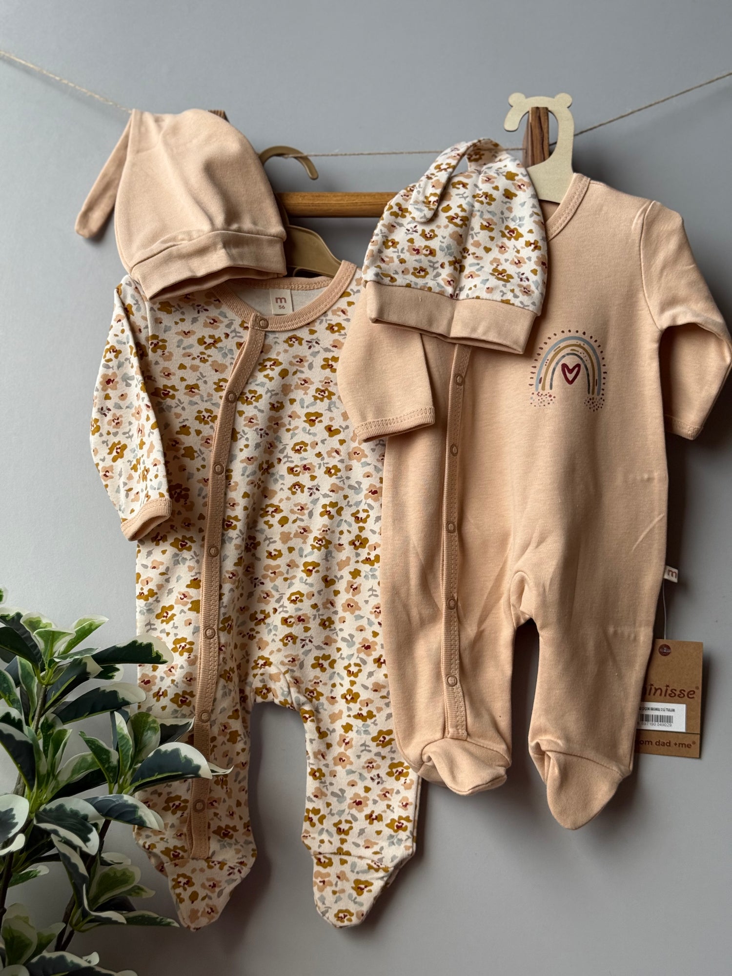 Flowery Peachy overalls