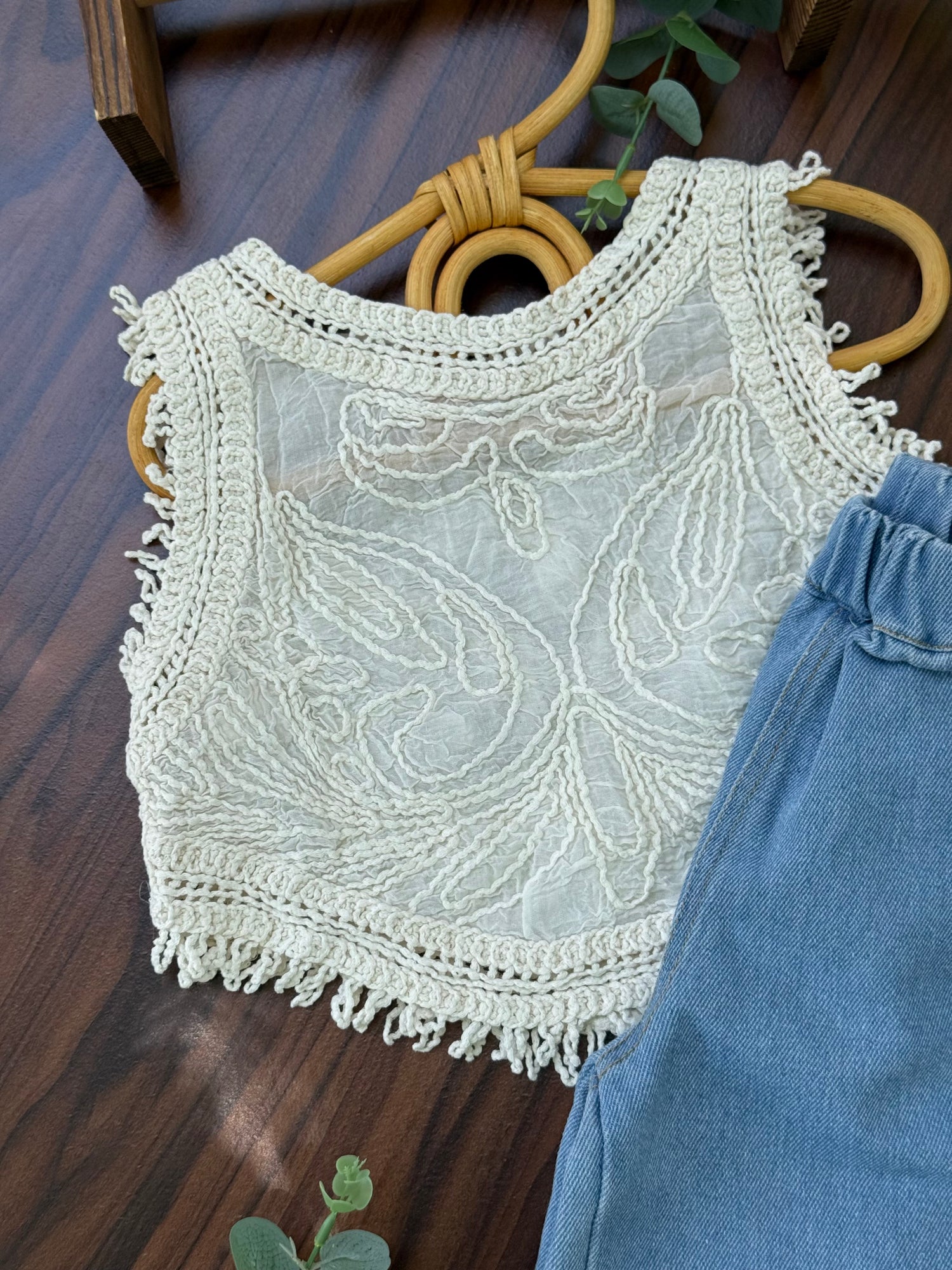 Boho denim set