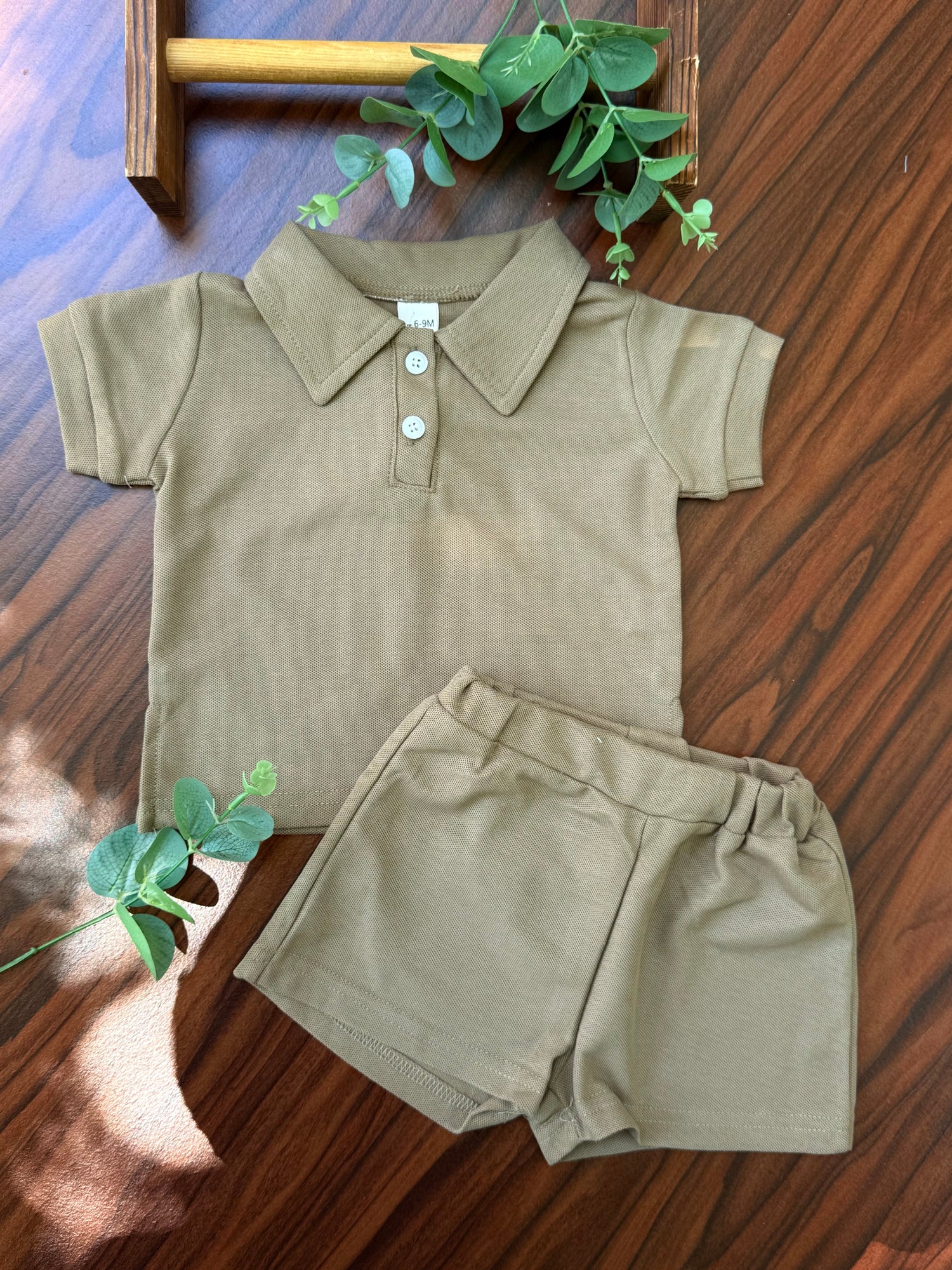 Olive polo set
