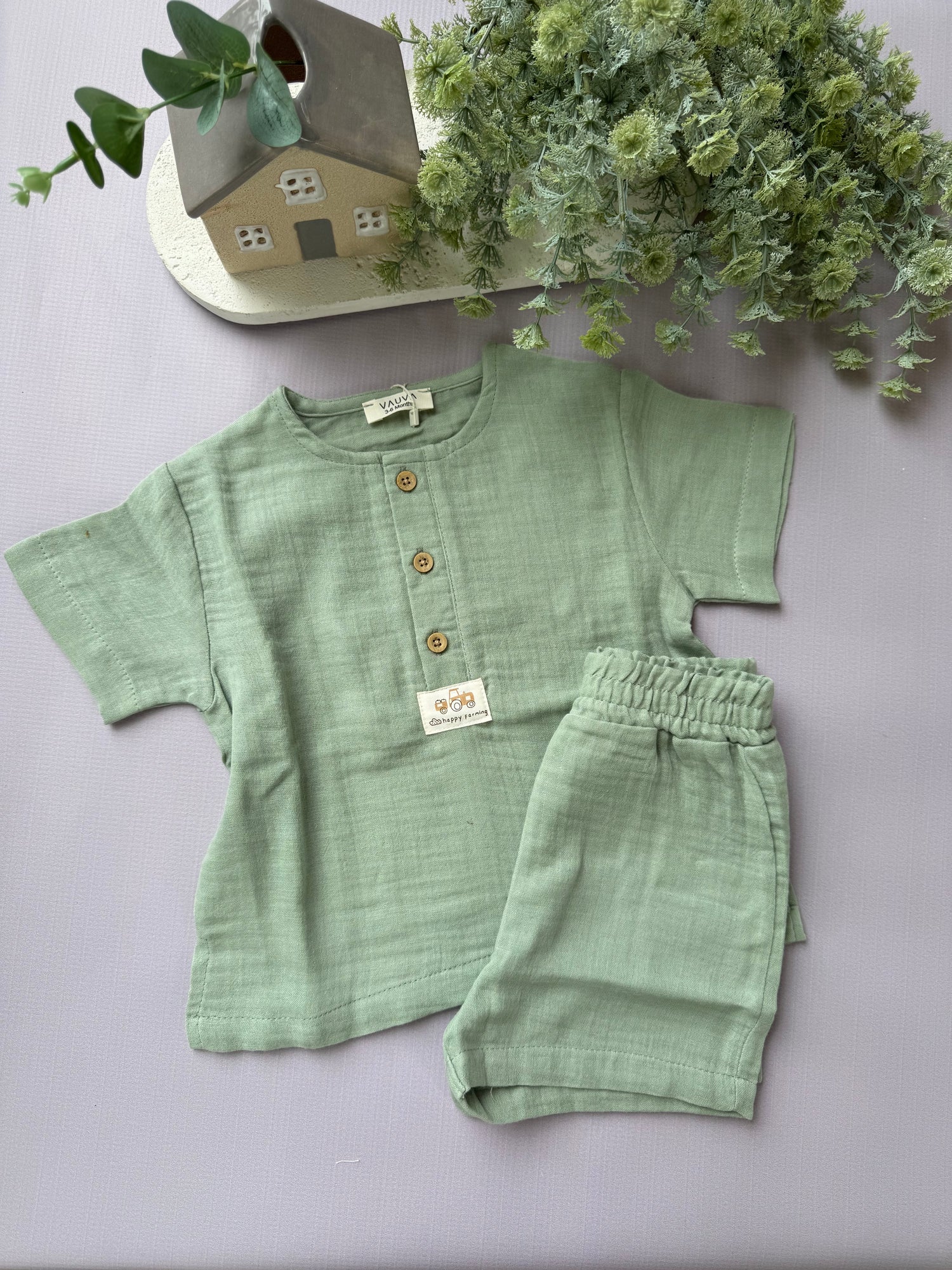 Linen green set
