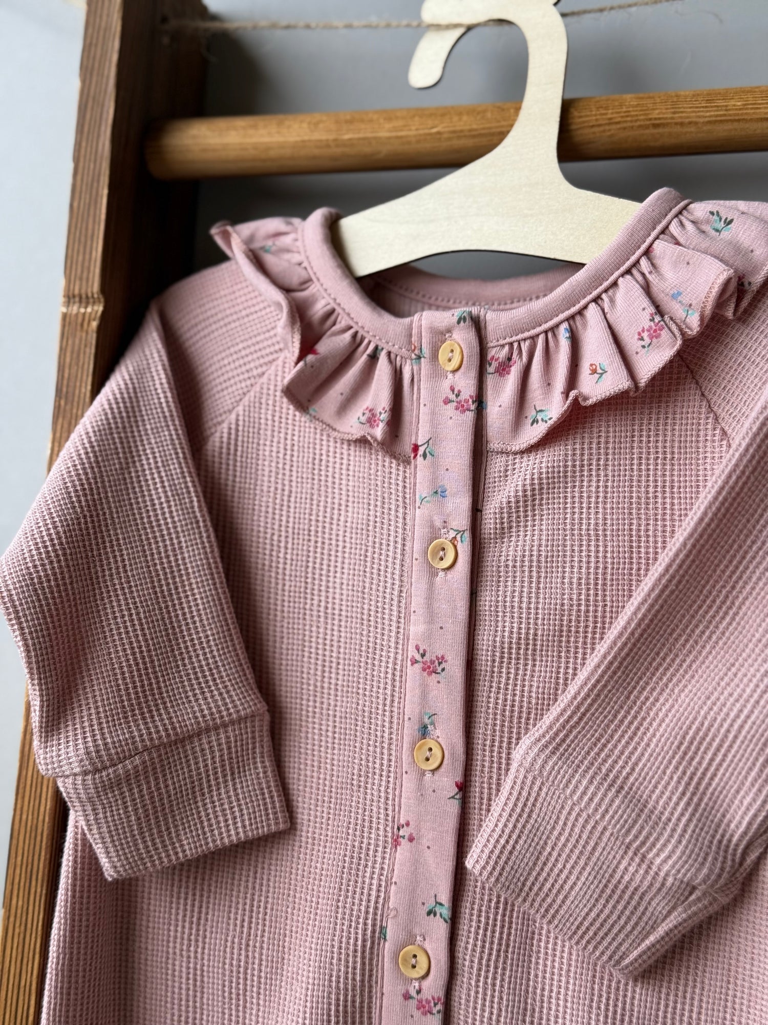 Rosebud waffle overall