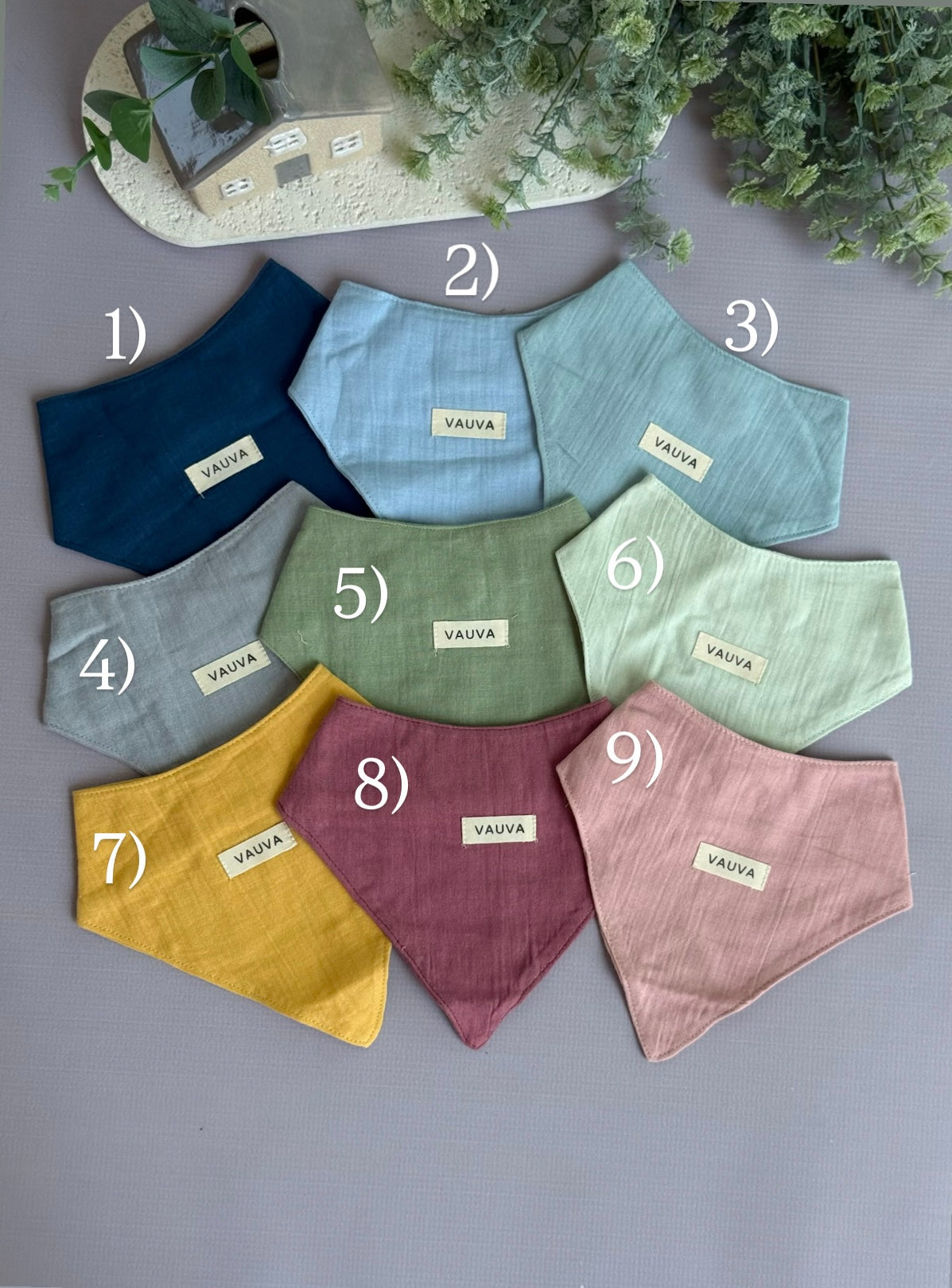 Linen bibs (4 layers)