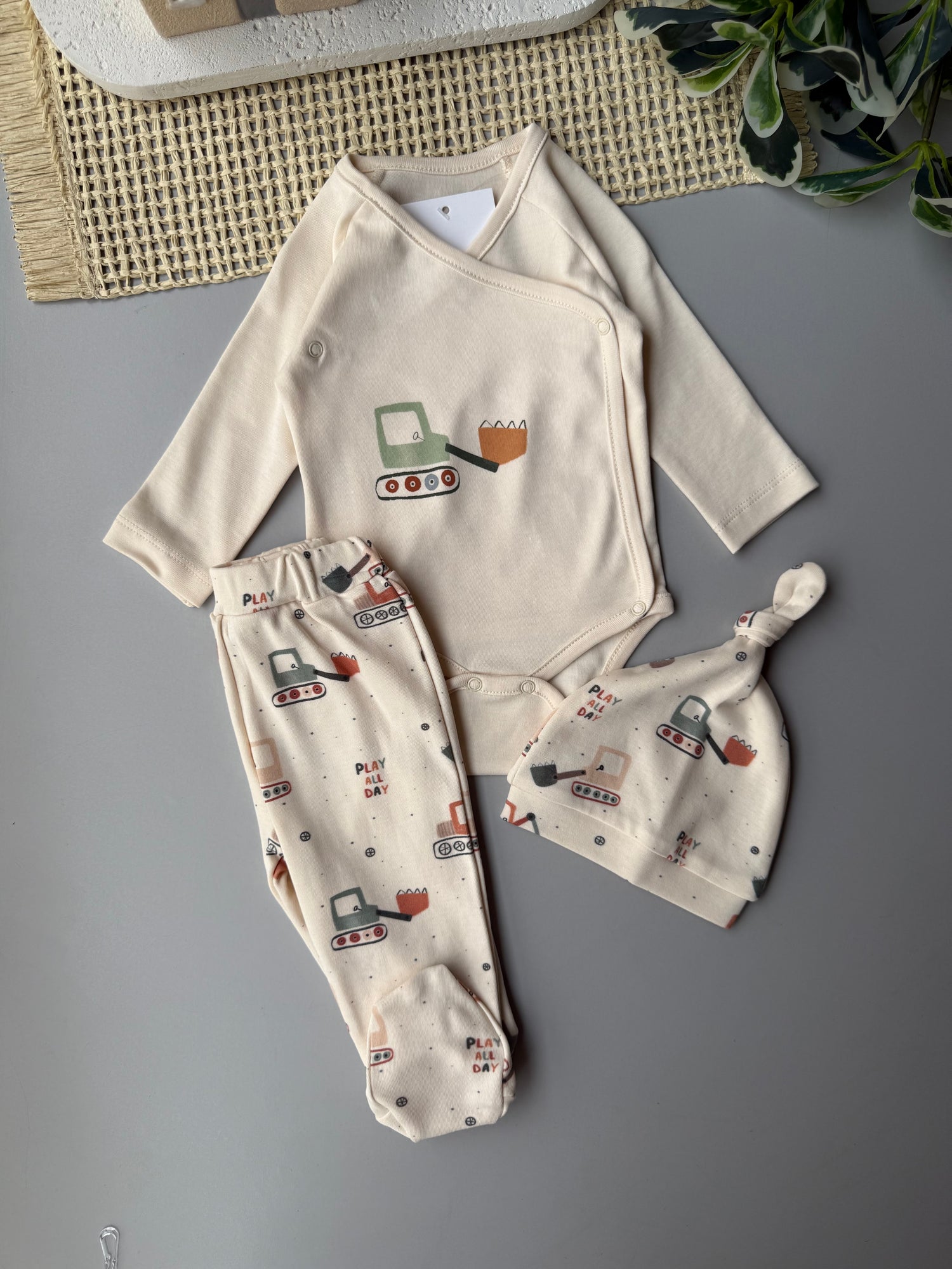 Bulldozer baby set