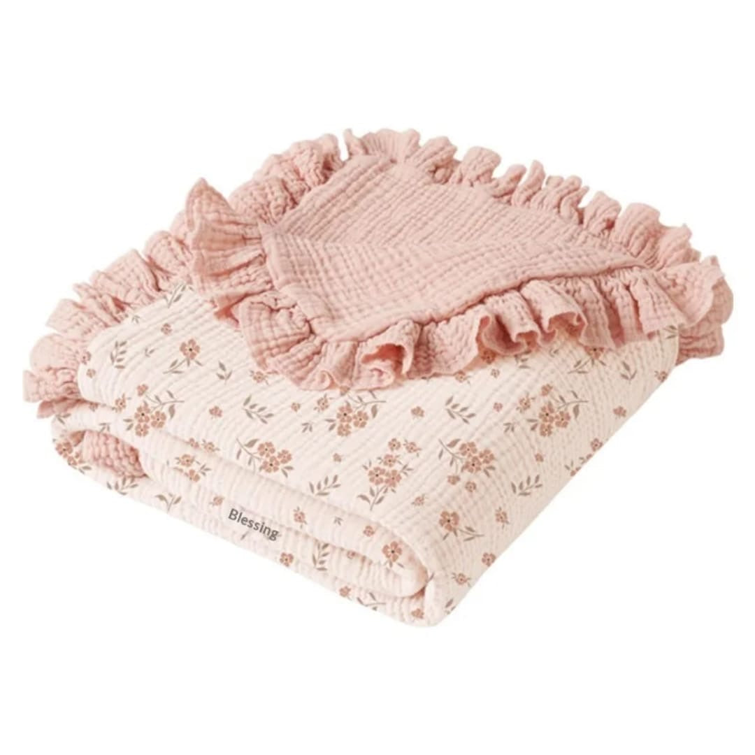 Blush Rose ruffles blanket