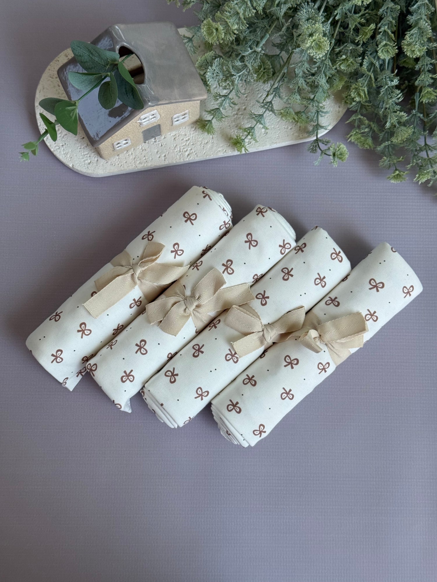 Bows cotton swaddle
